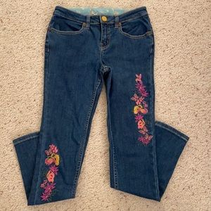 Matilda Jane flower embroidered jeans size 12